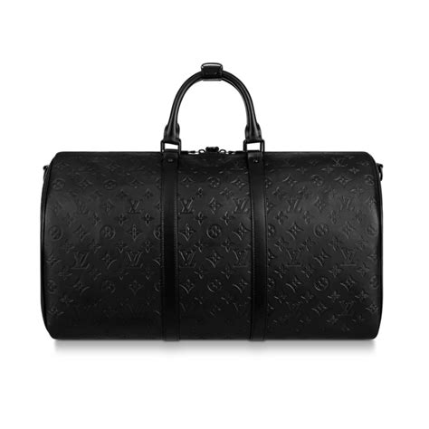 louis vuitton black duffle